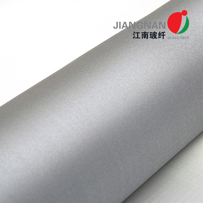 van het het Satijnweefsel van 32Oz 0.8mm Met een laag bedekte de Glasvezelstof Gray Color Double Sided Silicone